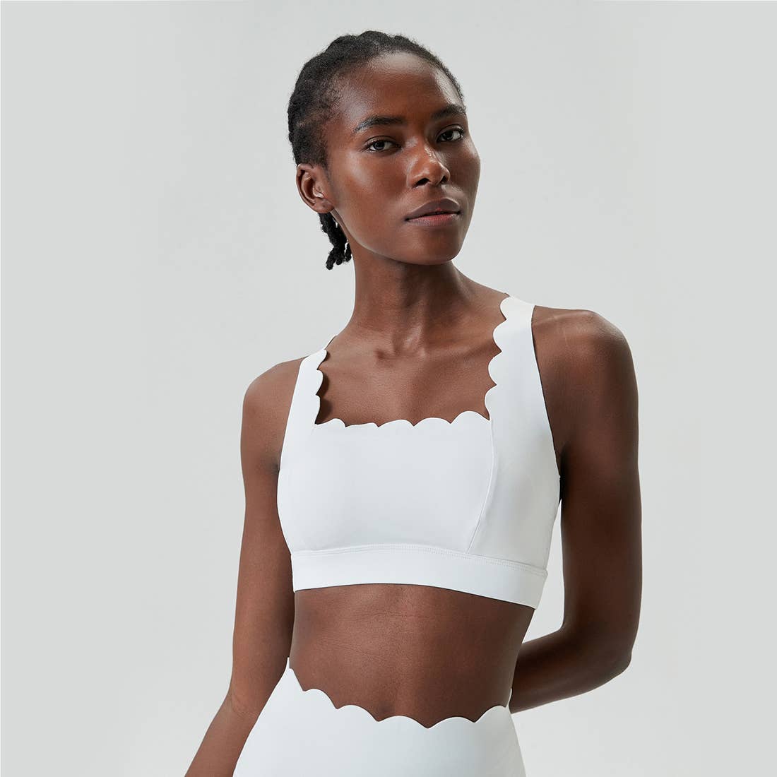 Sodalemon - Vente Brassière de sport – femme - Soutien-gorge de sport à dos croisé Wave Design Fitness Yoga pour femmes11