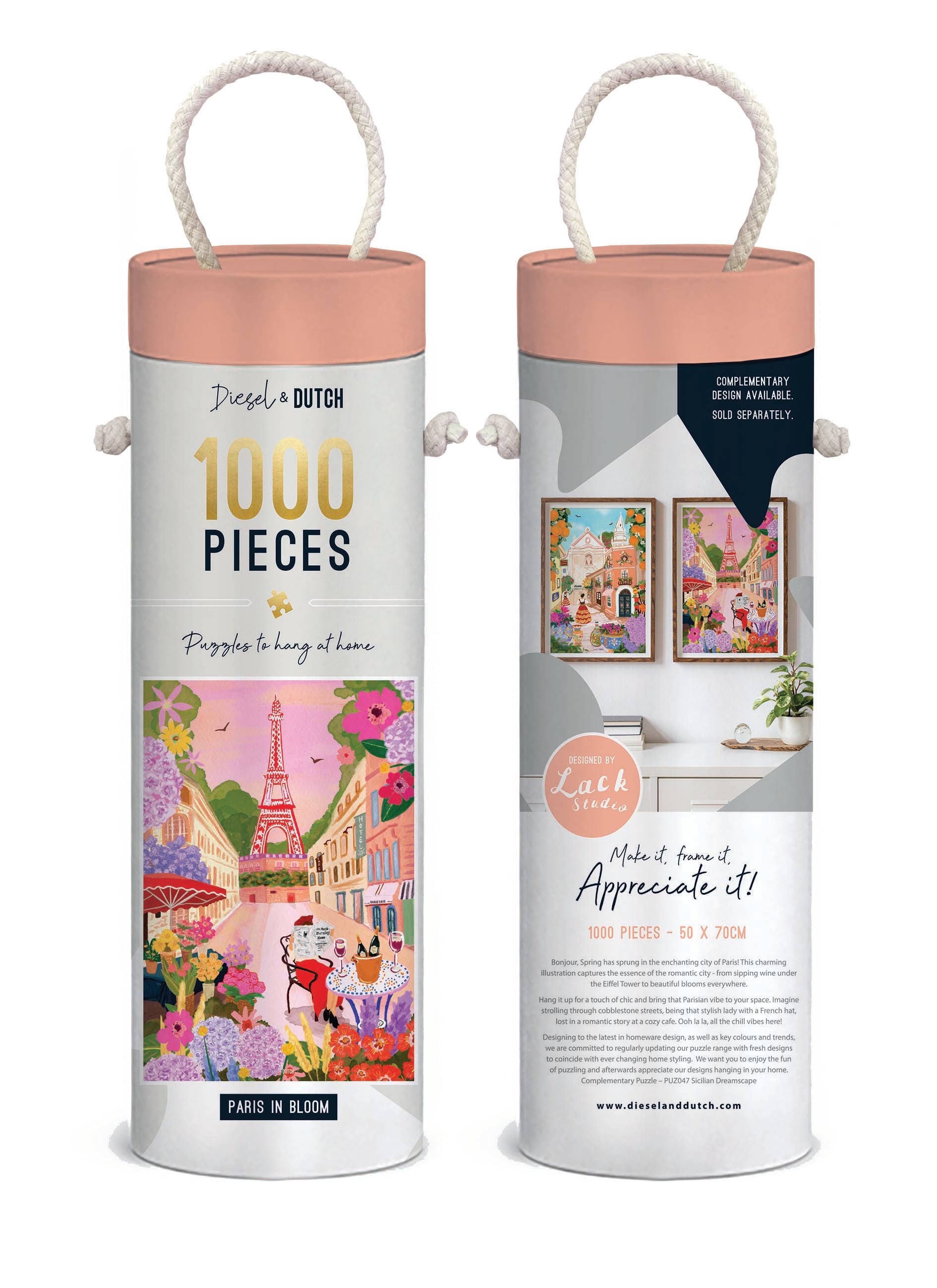 Diesel & Dutch - Wholesale Puzzle – Adult - Paris In Bloom 1000pc Wall Jigsaw Puzzle [3]4