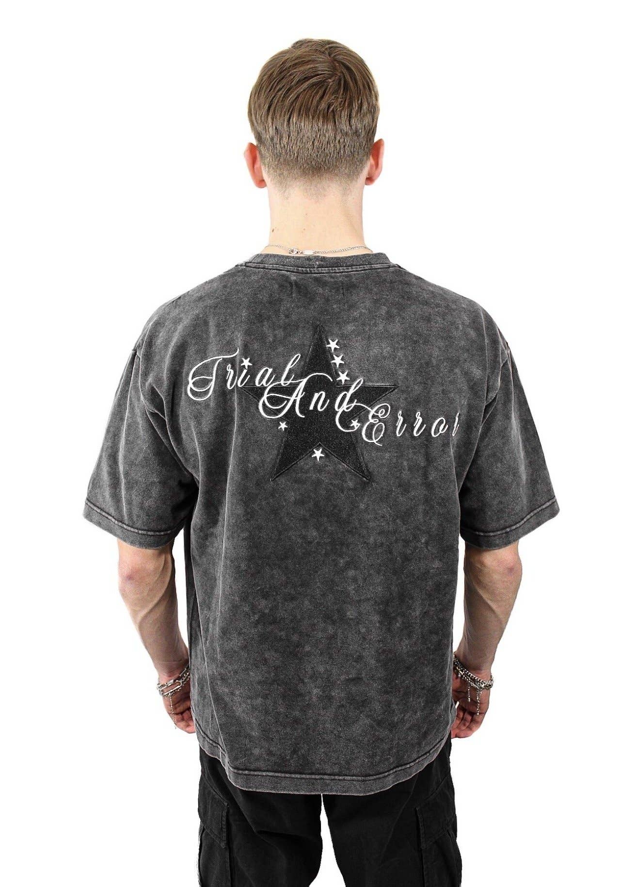 Trial And Error - Wholesale T-Shirt - Women's - Star Stream Washed Black T-Shirt2