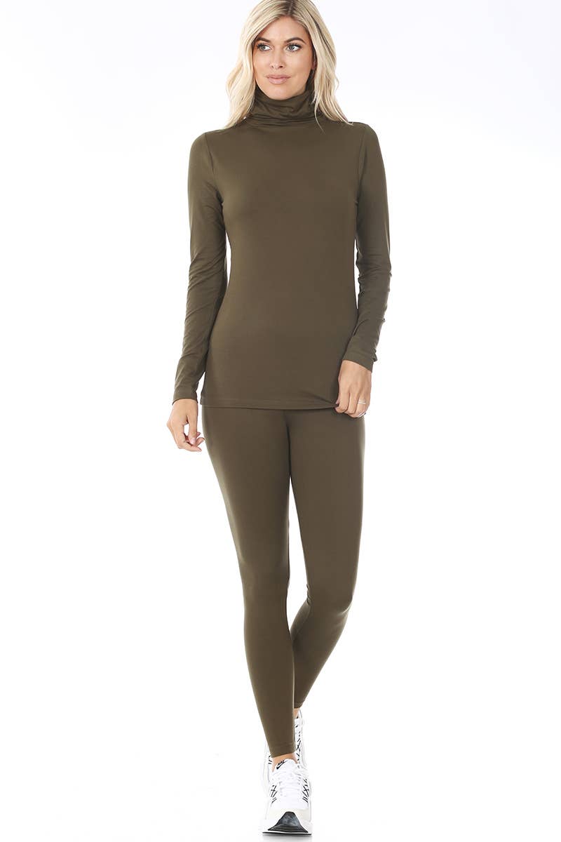 42POPS - Wholesale Athletic/Lounge Leggings - Women's - .SI-18546 Mock Neck Top & Leggings 2 Pc Set13