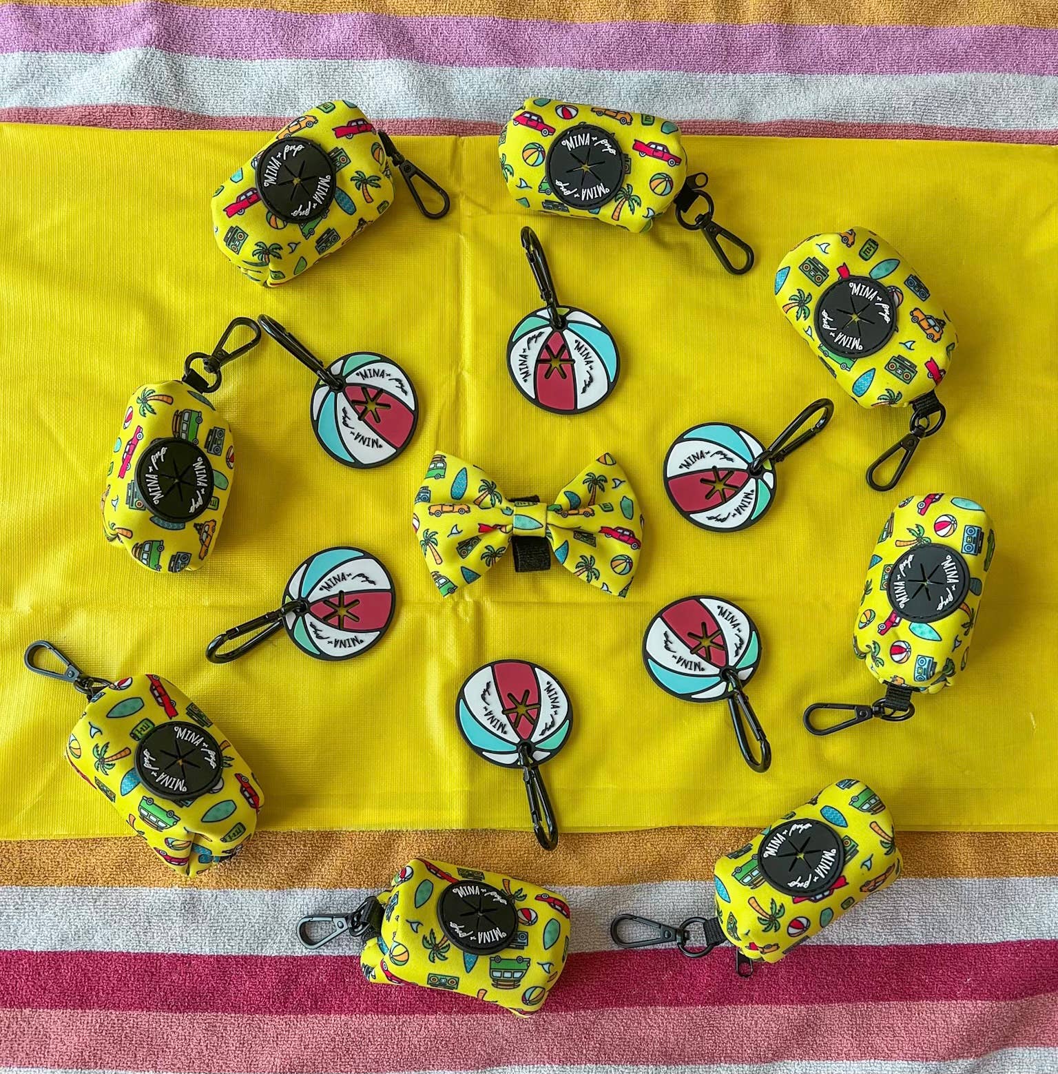 Mina + Pup - Wholesale Pet Poop Bag Dispenser - BEACH BALL DOUBLE THICKNESS AND DOUBLE SIDED POOP BUDDY9