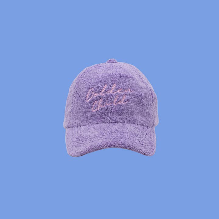 Children's Terry Towelling Cap - Purple for wholesale by Golden Child