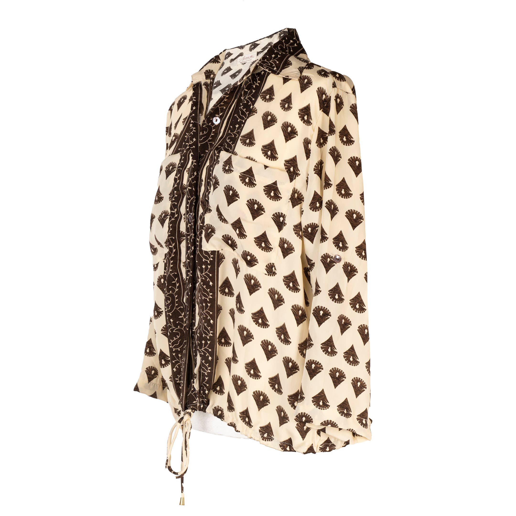 Arena Formentera – wholesale Tröja med knappar – Dam – Bohemisk blus med knäppt krage och fickor4