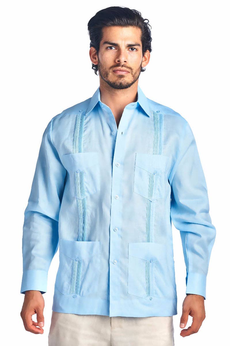 MOJITO COLLECTION – wholesale Buttoned-down shirt – Men's – Mojito Men's Plus Size Guayabera Shirt Classic Poly Cotton Long Sleeve 3X-8X11