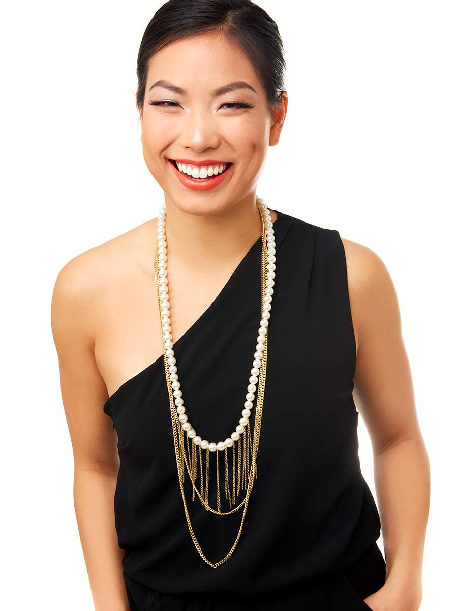 ZENZII Jewelry - Wholesale Beaded/Pearl Necklace - Chained Up In Pearls Necklace1