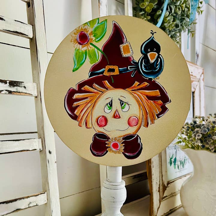 The Happy Butterfly - Wholesale Decorative Tabletop Object - Seasonal & Everyday Toppers: Custom Scarecrow Topper0