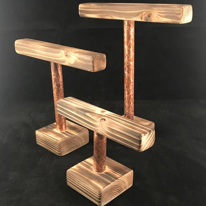 Gifted Shop Works, LLC - Wholesale Jewelry Stand & Display - Bracelet Display Trio With Copper Riser2