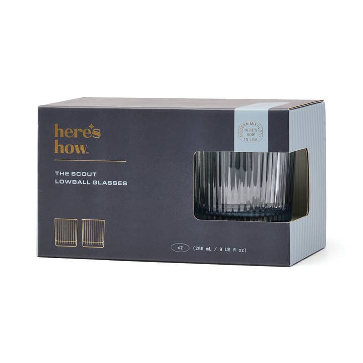 The Scout Lowball Glass - Set of 2 - Blue for wholesale by Designworks Collective