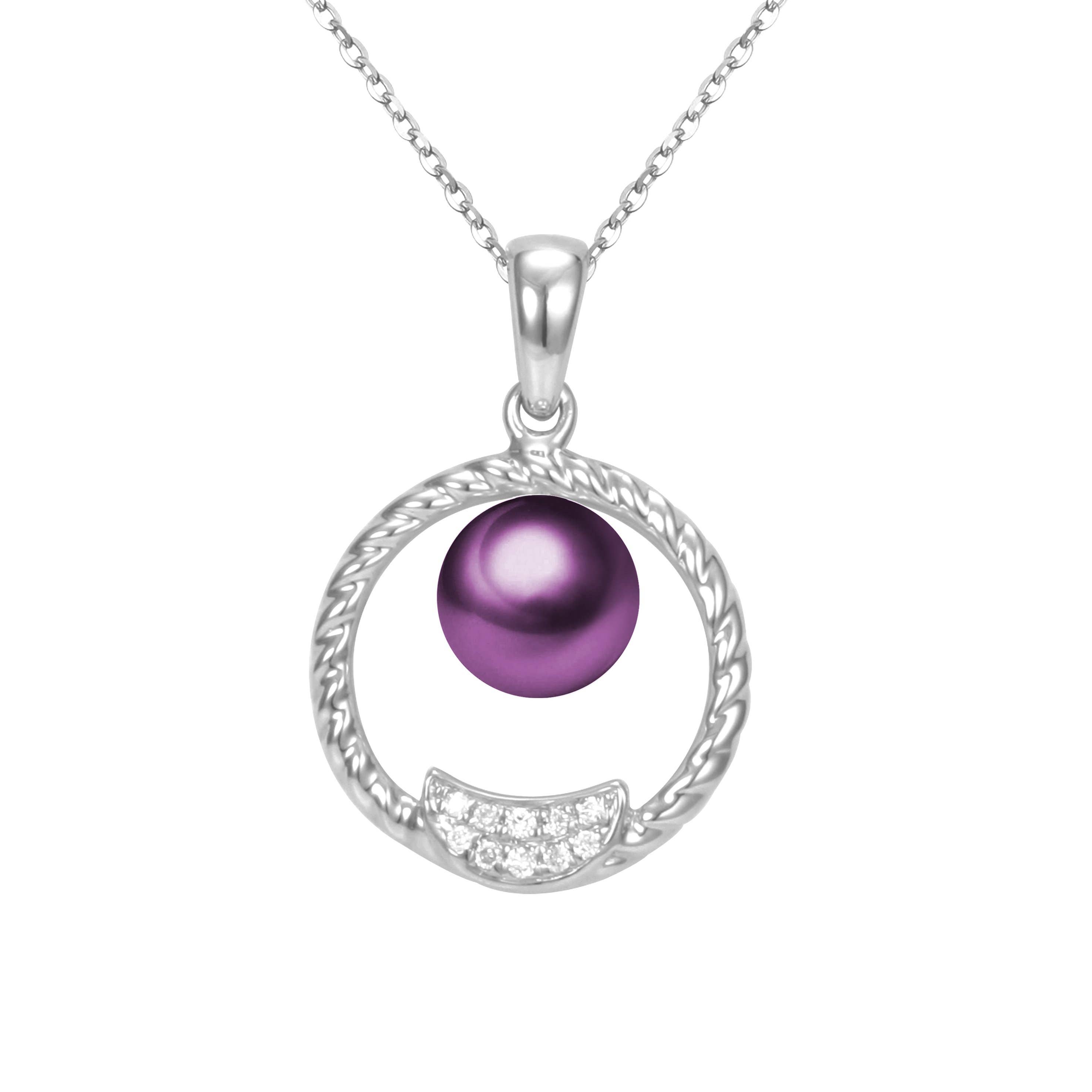 Timeless Pearl - Wholesale Pendant/Charm Necklace - G18K Diamond & Pearl Circle Pendant5