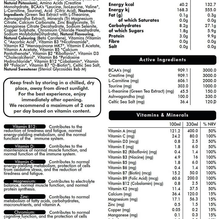 VitClear – wholesale Soda/carbonated drink – Active Health Nootropic Soda (Guava & Passionfruit) VitClear3