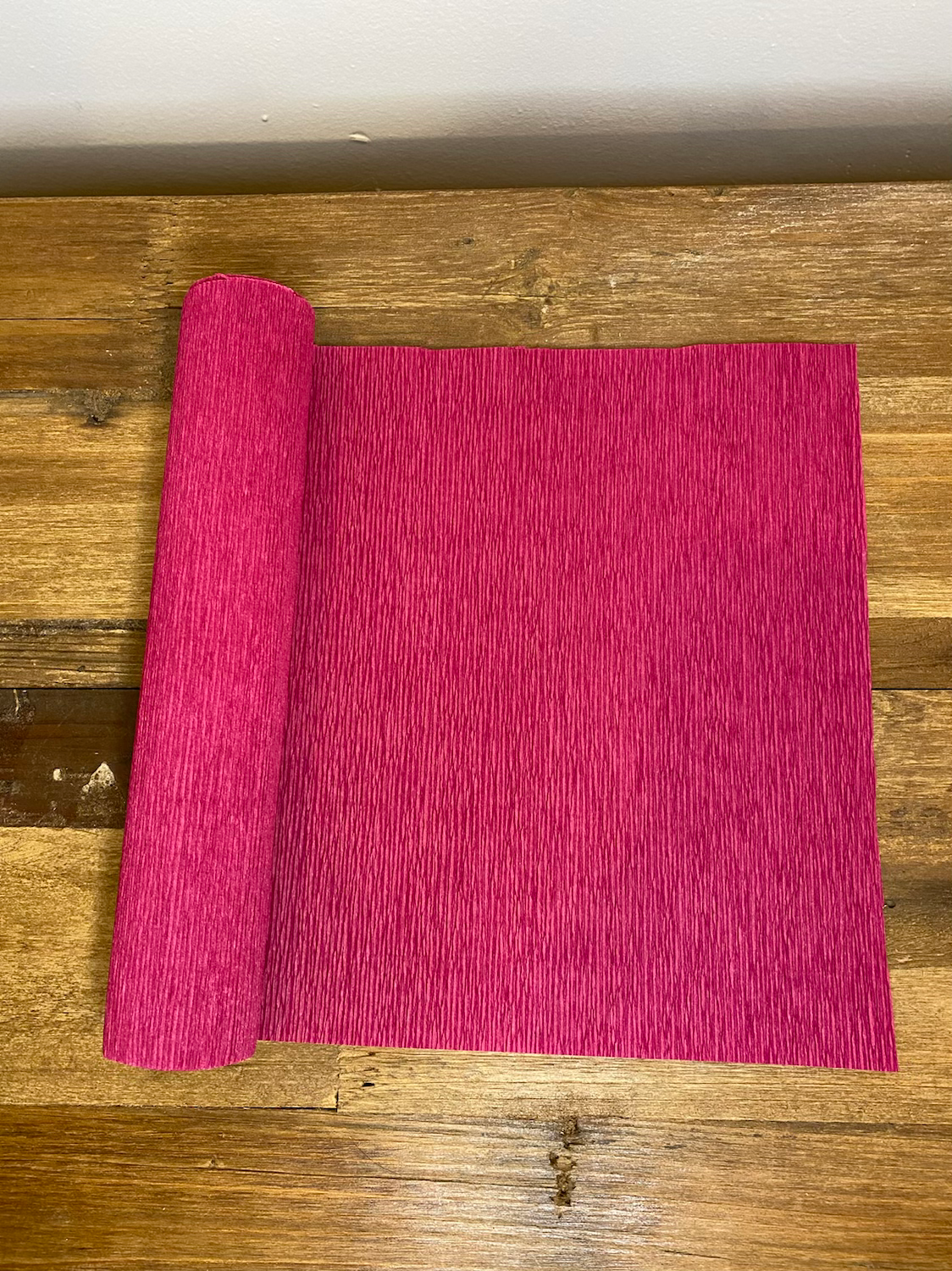 Petals and Pearls Design – wholesale Craft supplies – Dark Pink Heavy Florist Crepe1