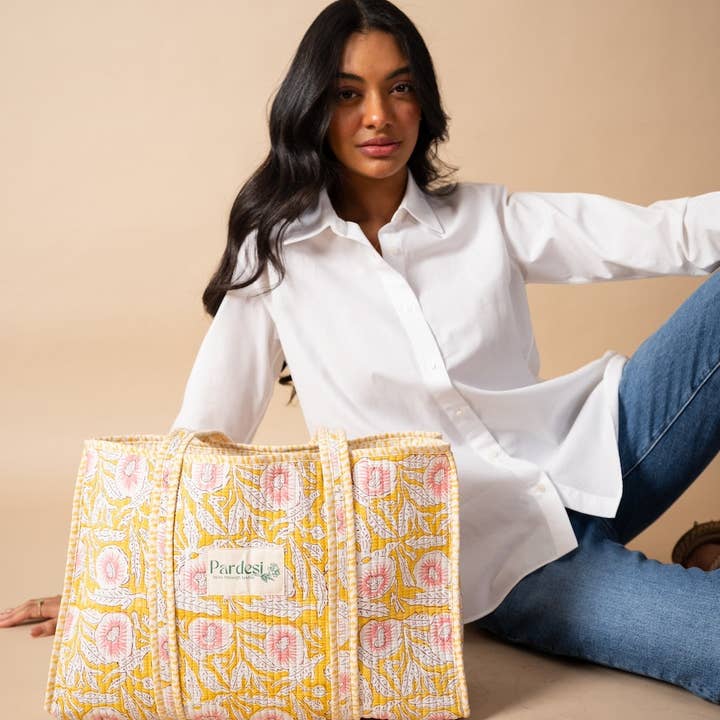 Pardesi New York - Wholesale Tote Bag - Women's - Quilted Market Tote Bag