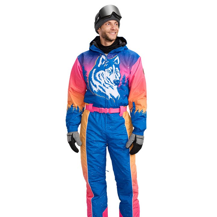 Tipsy Elves - Wholesale Ski Suit - Men's - Trail Howler Men's Ski Suit – Winter Wolf Snow Suit0