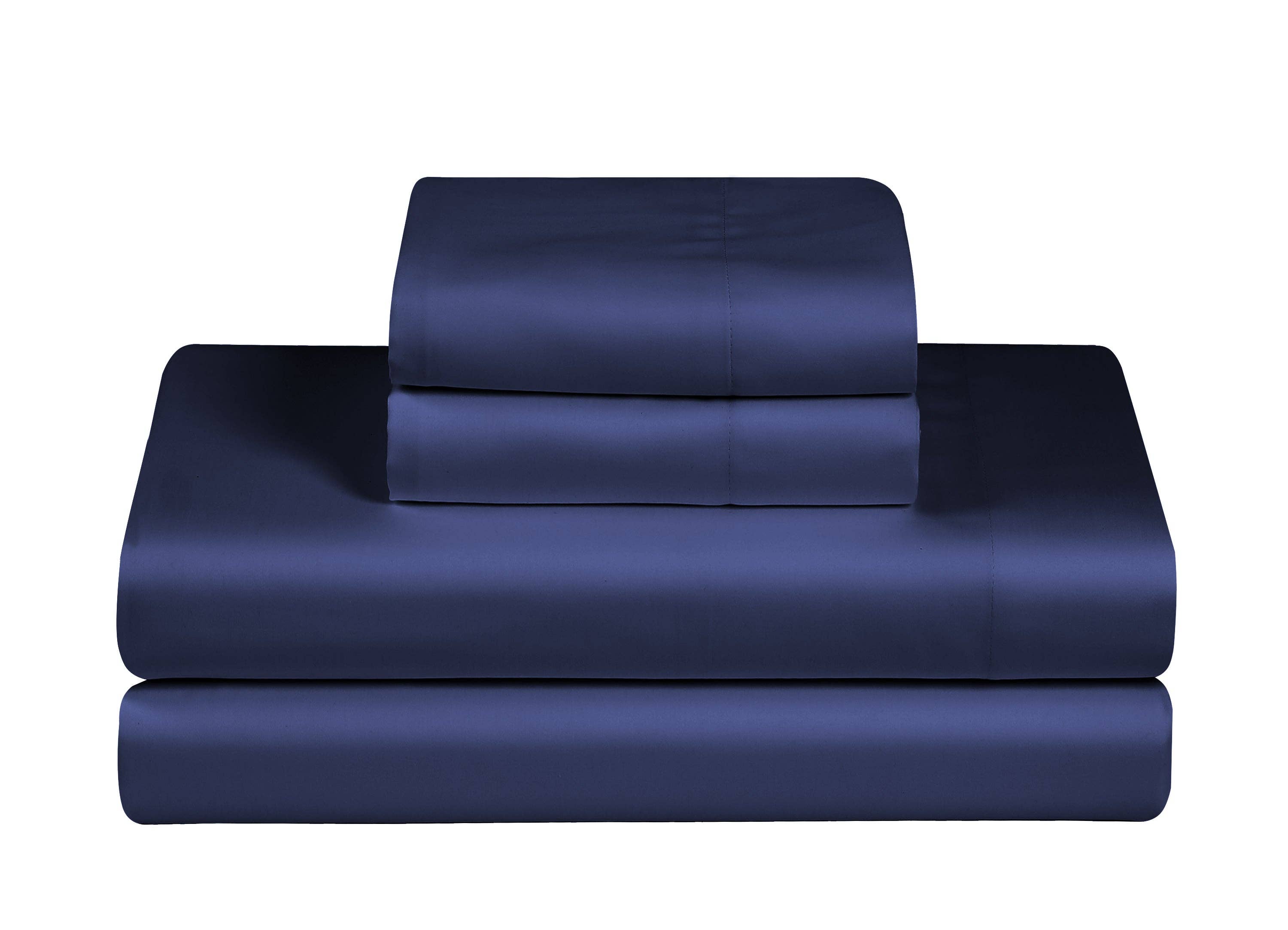 Feather & Stitch New York - Vente Parures de lit - Ensemble de draps en percale 100 % coton, 300 fils (4 pièces)15