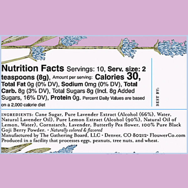 FLOUWER CO. - Wholesale Sugar/Sweetener - Finishing Sugar - French Lavender7