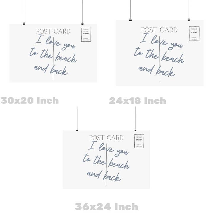 Honey Coast Print Co. - Wholesale Art Print - I Love You To The Beach And Back Coastal Love Letter Print1