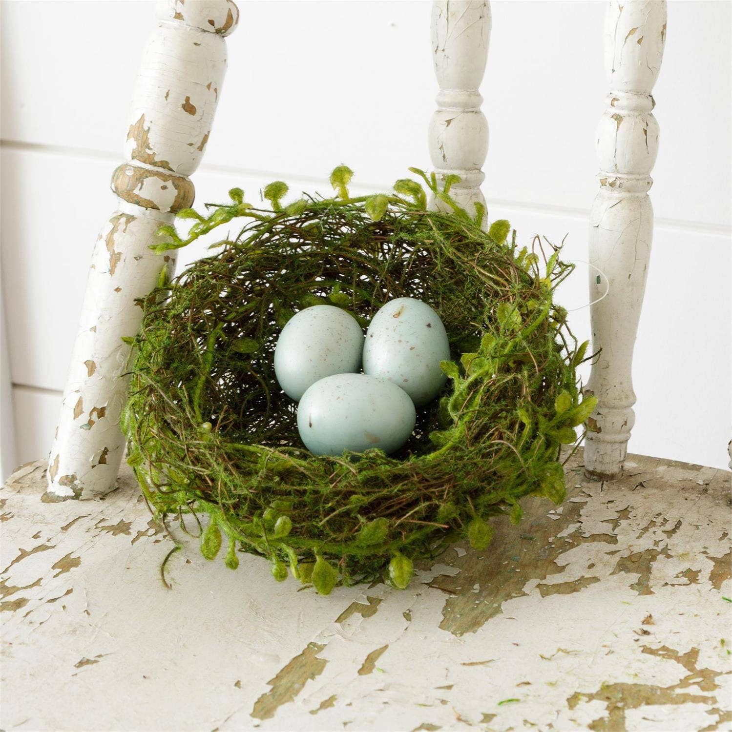 Audrey's Home & Gift - Wholesale Decorative Tabletop Object - Decorative Robin's Egg Nest (Pk/03)3