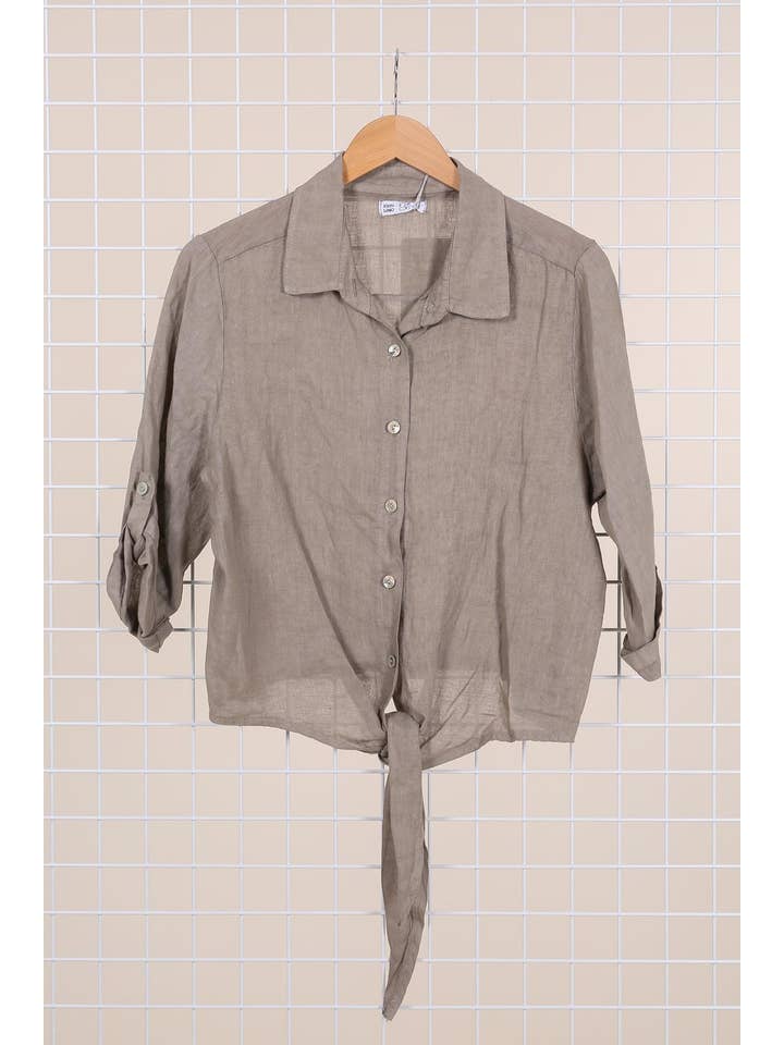 LINEN & COTTON HOUSE - Wholesale Button Down Shirt - Women's - 6228 100% LINEN SHIRT 14