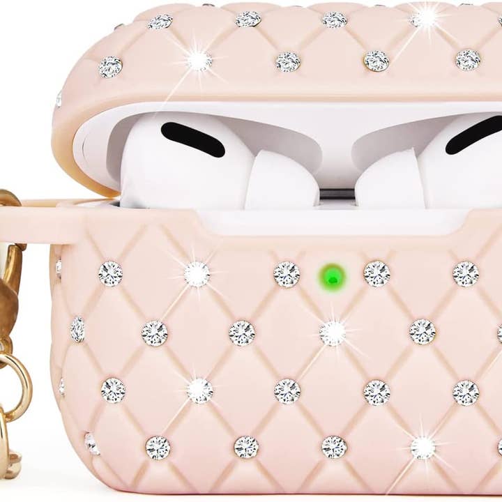 Protective Bling Case for AirPod Pro 2 with Keychain for wholesale by Worryfree Gadgets