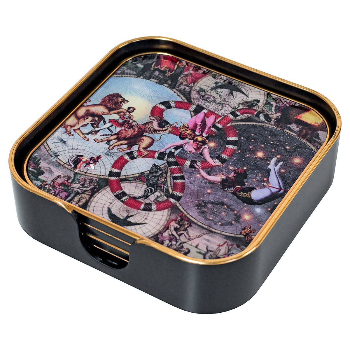 Febland - Wholesale Coasters - Myrtle and Mary Square Le Cirque Du Monde Coasters5