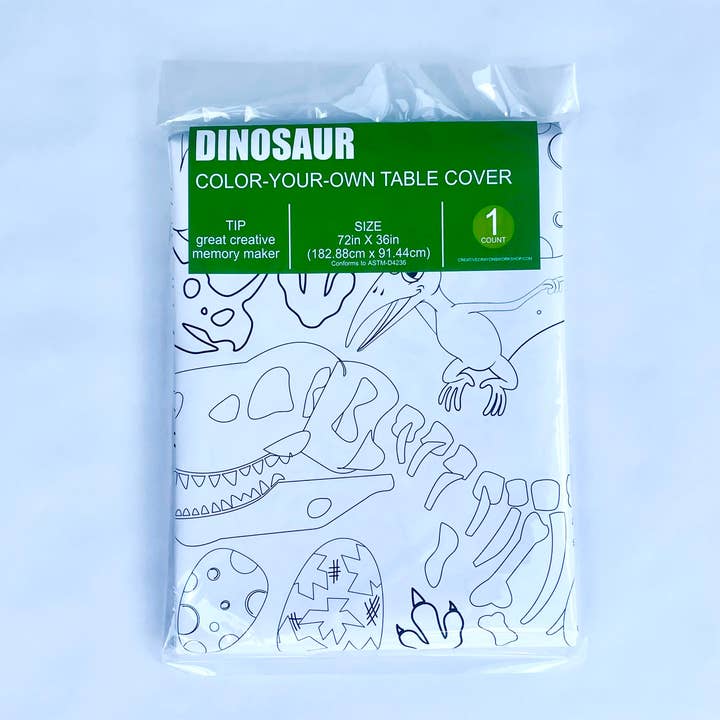 Creative Crayons Workshop – Großhandel Tischdecke zum Ausmalen – Kind & Baby – Tischdecke zum Ausmalen mit Dinosauriern | Paper Dino Party Decor