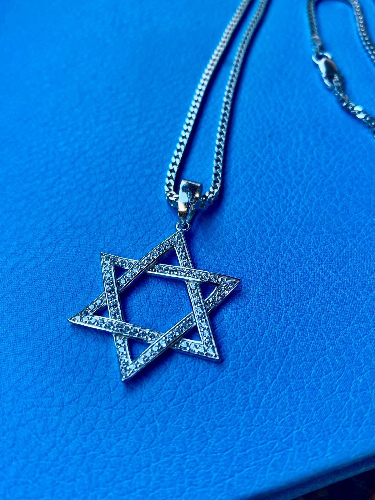 Koch La Ni Jewelry - Venta al por mayor Collares con colgantes/abalorios - Collar de Estrella de David de Plata - Plata de Ley 925