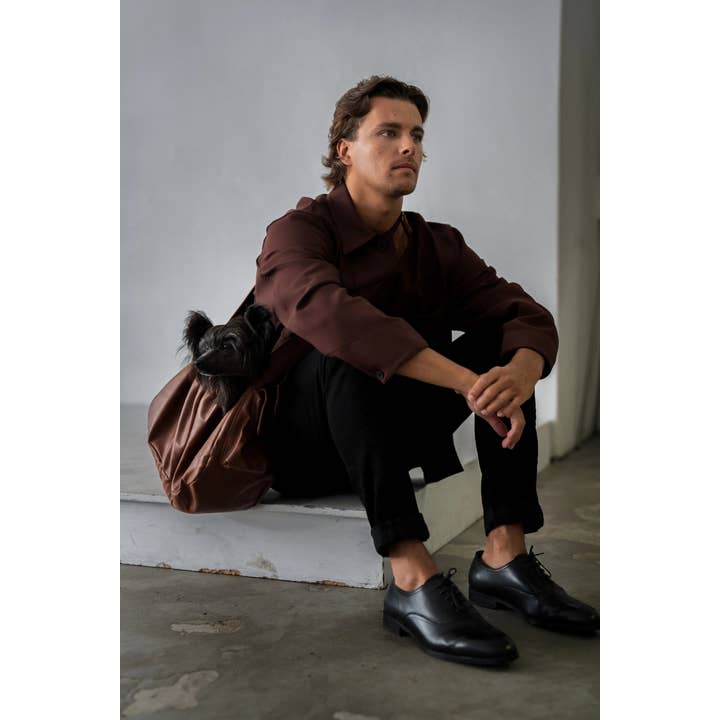 NOAH AND PAW LLC - Wholesale Pet Carrier - Cat/Dog - Vegan Leather Pet sling Carrier, Ruffle Style27