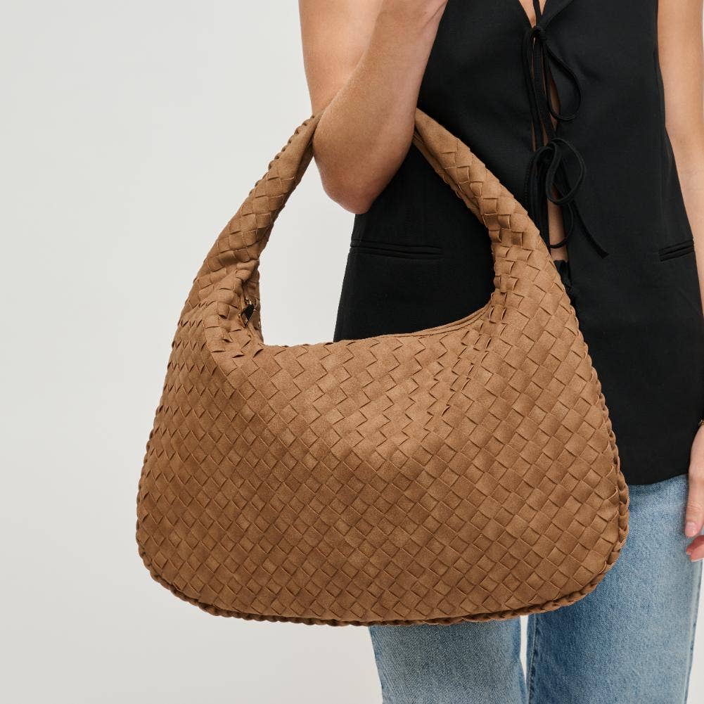 Urban Expressions – Großhandel Schultertasche – Damen – Victoria Hobo-Tasche mit geflochtenem Design aus veganem Leder4
