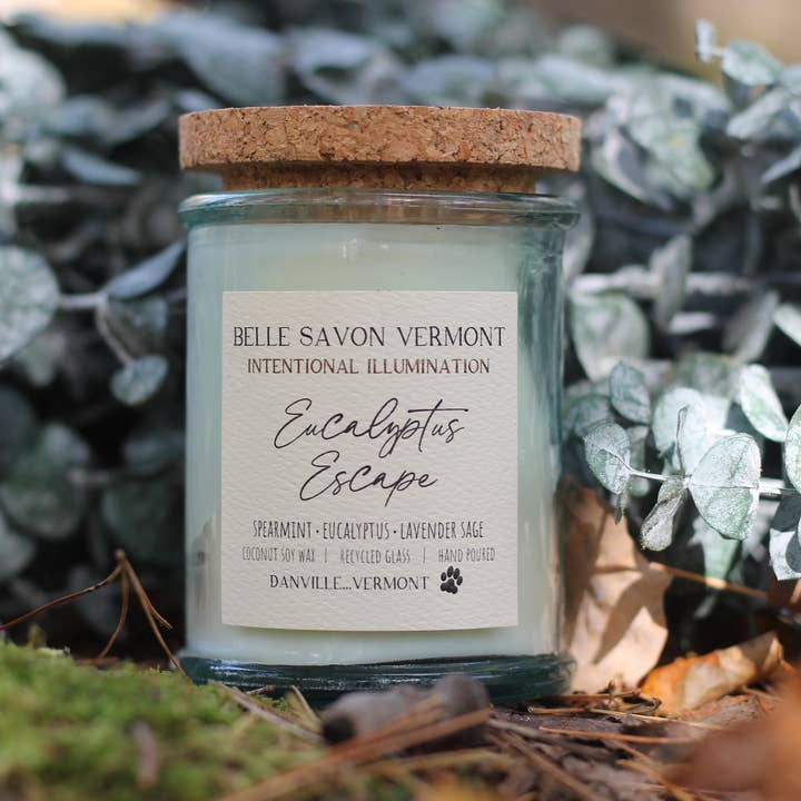 Belle Savon Vermont - Wholesale Jar/Filled Candle - Coconut Soy Candles, Recycled Glass 4ounce, Vermont Handmade9
