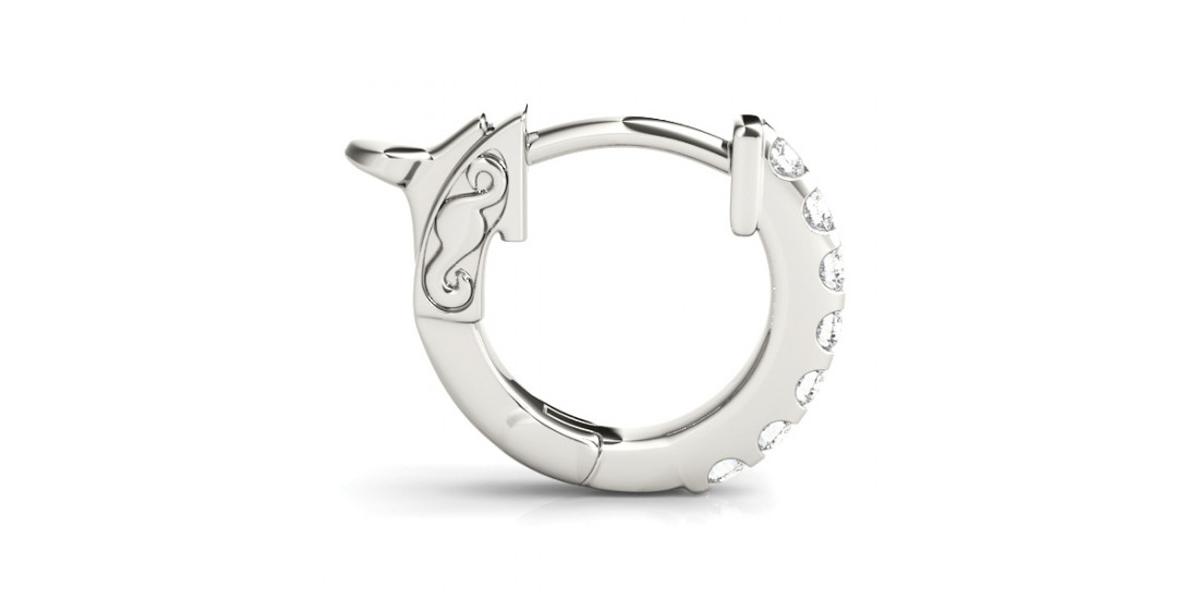 OISHI DIAMONDS - Vendita all'ingrosso Orecchini a cerchio - Orecchini a cerchio con diamanti scintillanti, eleganti orecchini in oro 14 carati 9