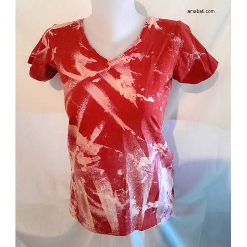 T-shirt orange och vit - storlek 40 / Nr. 4 för wholesale av Chez XYZ association artistique