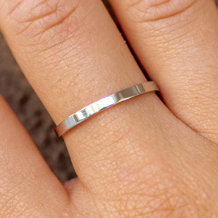 Staple Ring Silver for wholesale by ALCO Jewelry