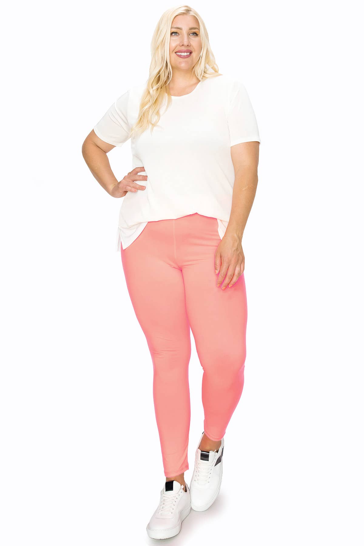 MOA COLLECTION - Wholesale Sport-/loungelegging - Dames - Plus size zwarte legging met hoge taille en elastische tailleband15