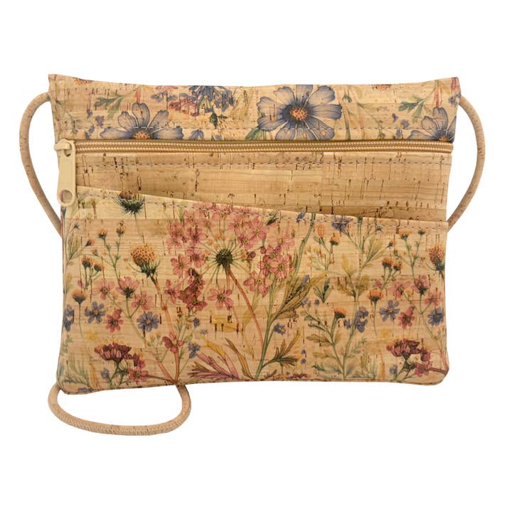 Sac Convertible en Liège & Sac Banane | Fantaisie de Fleurs Sauvages pour la vente par Natalie Therese