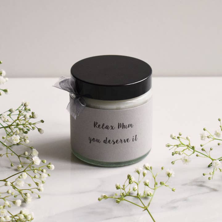 Marigold Charms - Wholesale Jar/Filled Candle - Relax Mum You Deserve It Candle