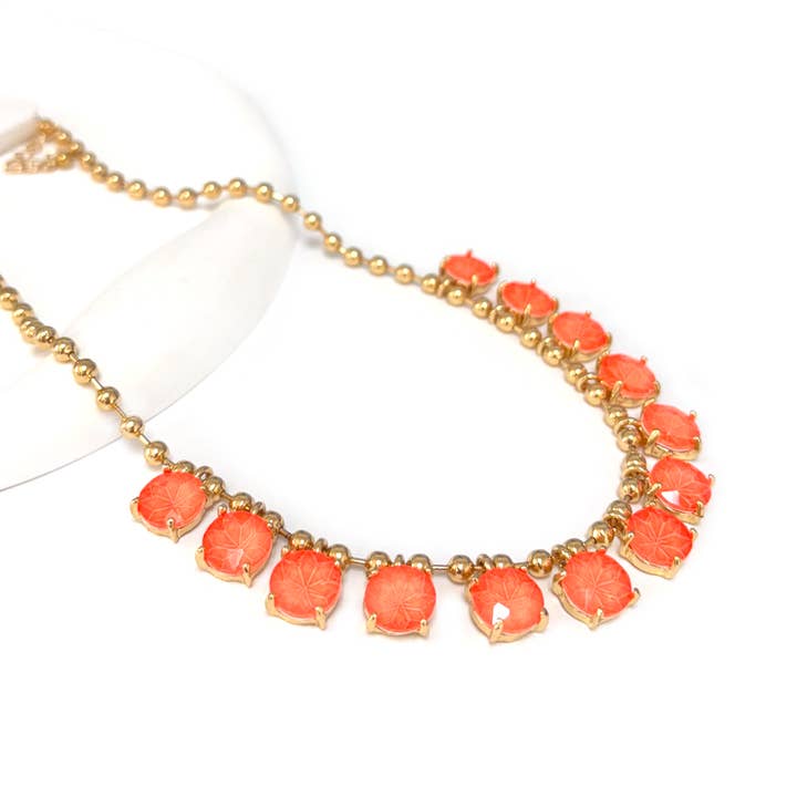 StarryNYC - Vendita all'ingrosso Collane di perline/perle - Collana a catena con perline di cristallo, pendente a sfera.7