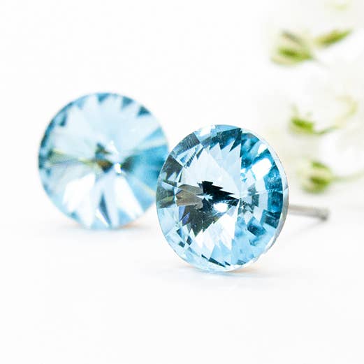 Orecchini Rivoli in cristallo turchese per la vendita all'ingrosso da parte di EarSense Earrings