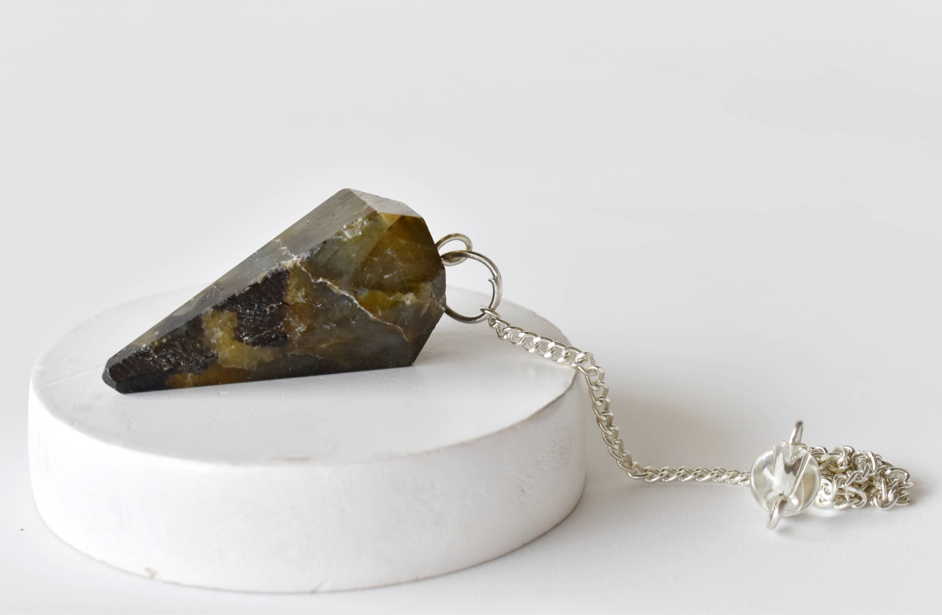 Soothing Crystals - Wholesale Spiritual Stone/Crystal - Dowsing Pendulum | Labradorite | Faceted | Crystal Pendulum1