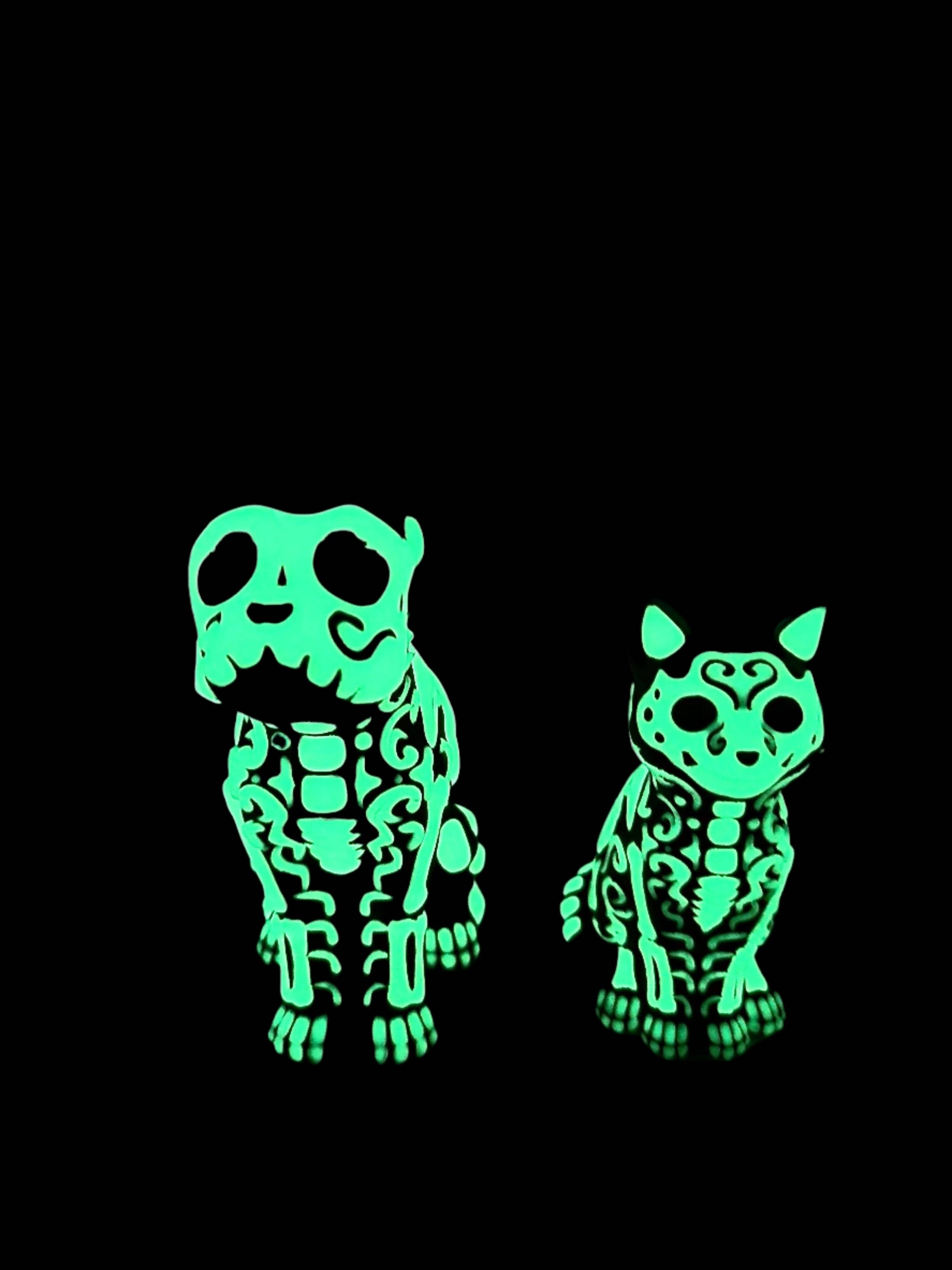 Altered Matter - Wholesale Decorative Figurine - Glow-in-the-Dark Day of the Dead Animal Figurines3