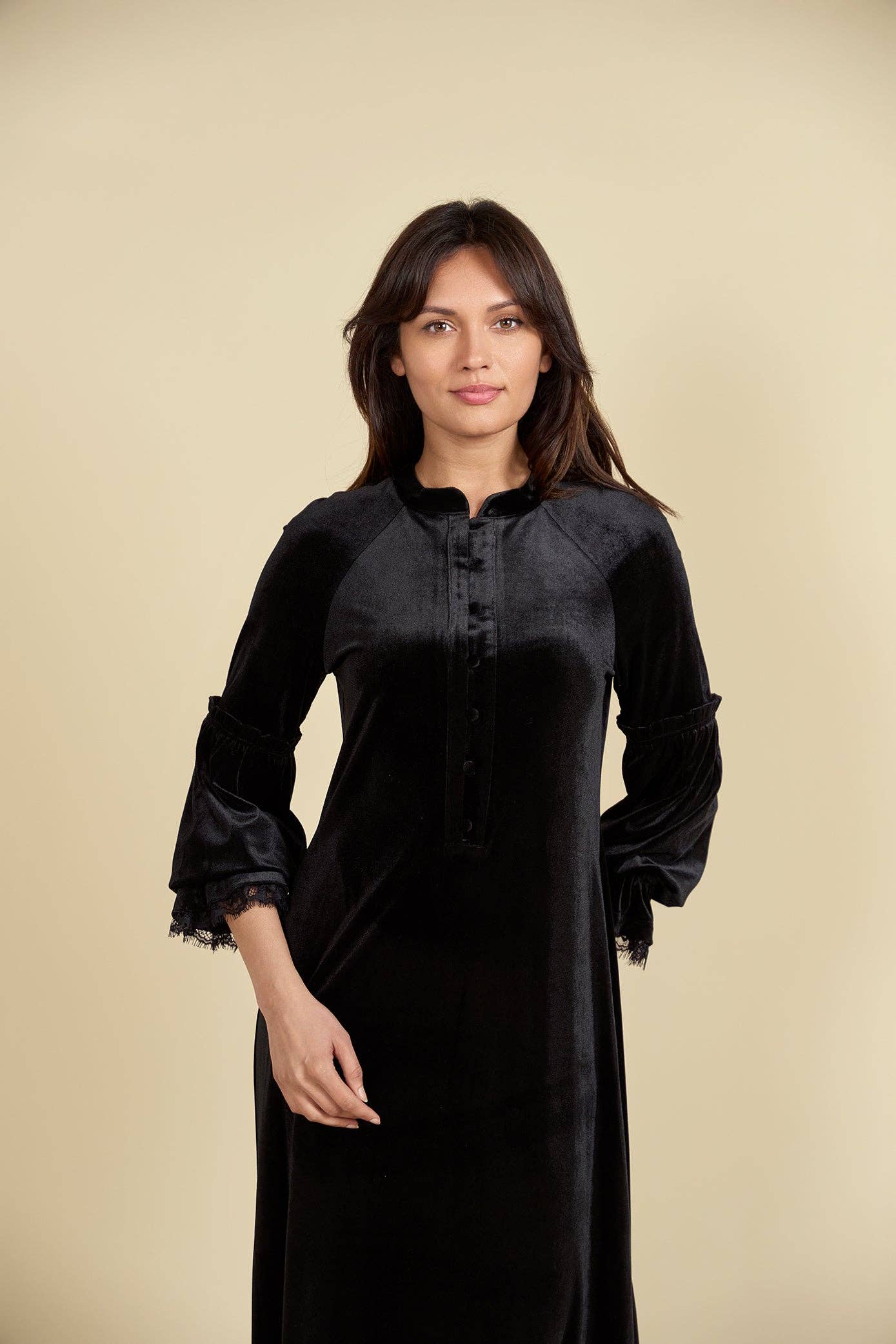 Ellwi Design - Wholesale Dress - Women's - Velour Maxi Dress4