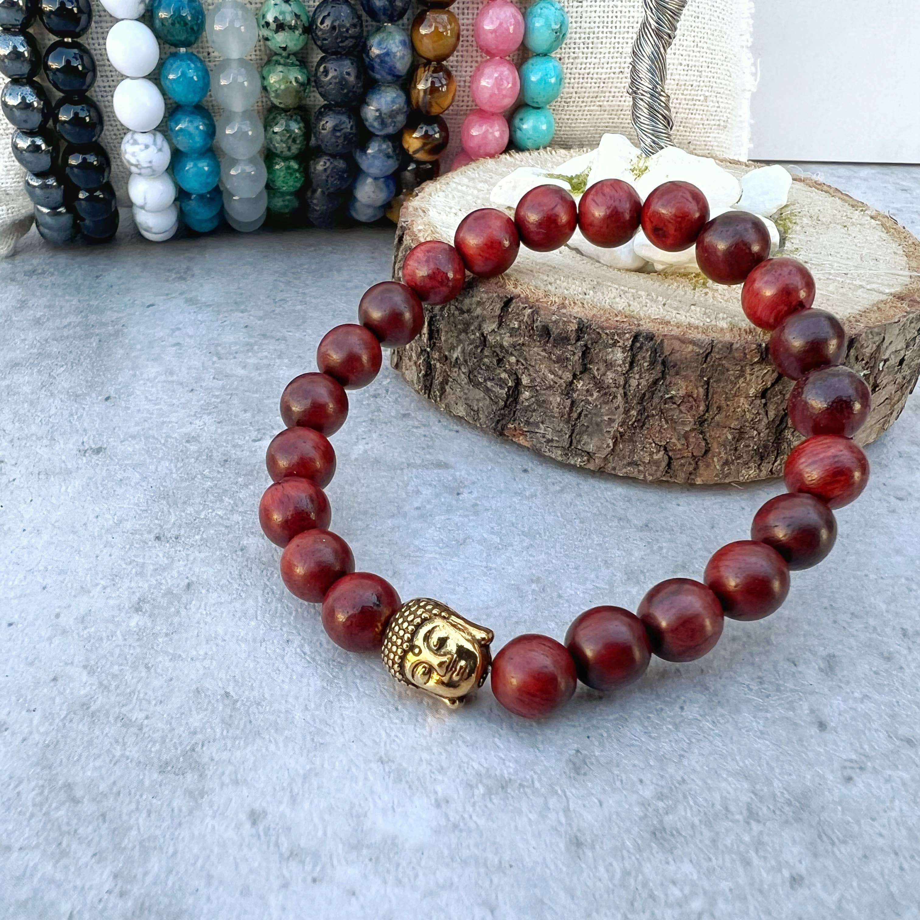 Gypsy Soul - Vendita all'ingrosso Bracciale con perline - Braccialetto Buddha con pietre naturali - Confezione da 12 pezzi8