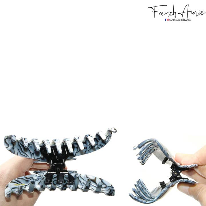 Parcelona - Wholesale Hair Clip - Women's - French Amie Contour Large 4 ¾” Celluloid Handmade Jaw Hair Claw Clip for Women46