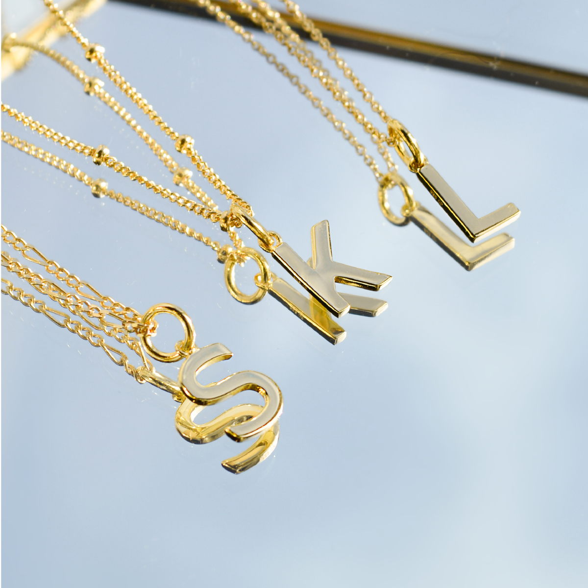 The Little Keepsake Company – Pendente/pingente individual por atacado – Pendente Letra 'K' Em Ouro Amarelo2