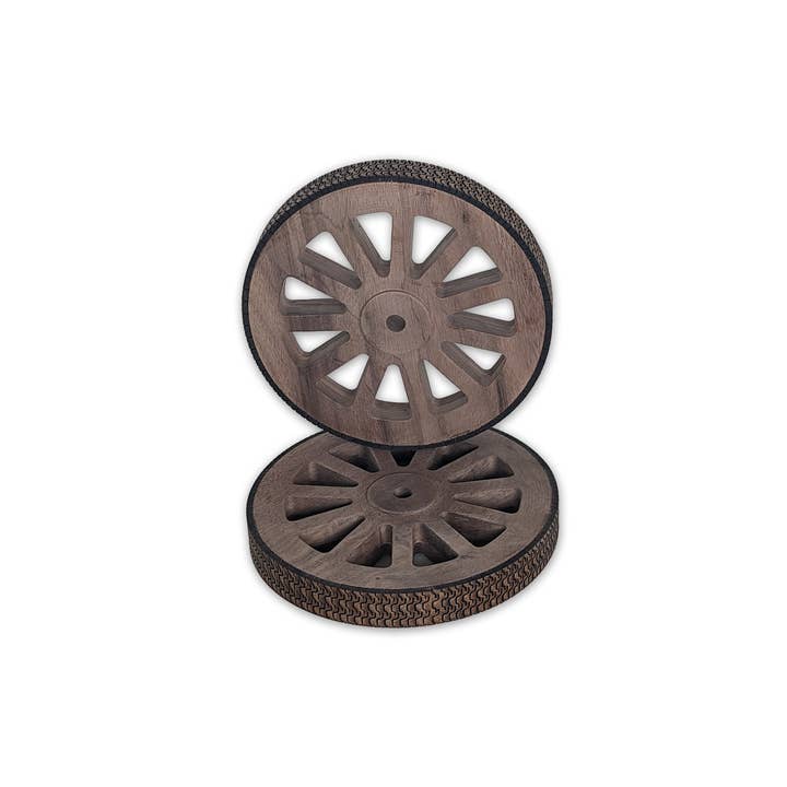 Ruedas de madera de nogal de 6 pulgadas de diámetro exterior con banda de rodadura dura, 0.75 pulgadas de grosor, 0.68 pulgadas de banda de rodadura para venta al por mayor de Wild Woodworker