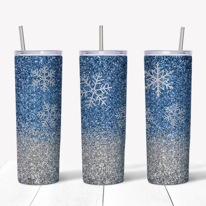 Glitzer-Schneeflocke 20 Unzen Becher für den Großhandel von Perfectly Diverse Trendz, LLC