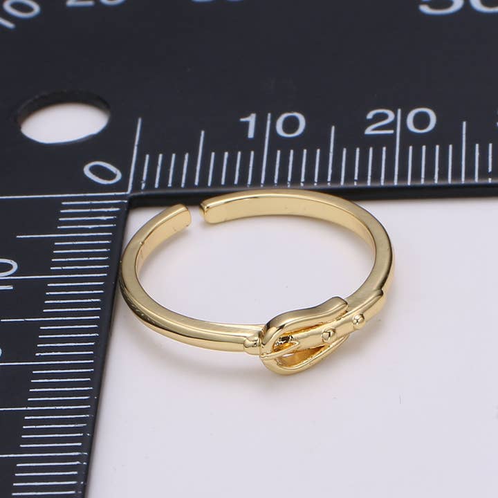 Aim Eternal – Engroshandel Båndring – 1pc spænde op 24K guld Ring, spænde justerbar guld bremse Ring, enkel guld Ring, bælte Ring - R441