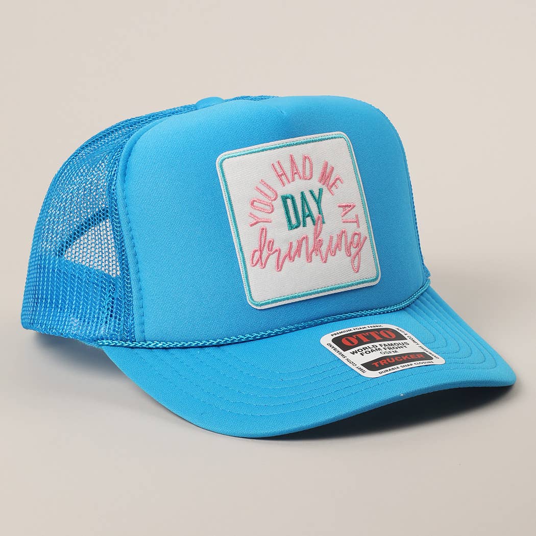 Fashion City - Vente Casquette de camionneur – unisexe - Casquette à filet avec écusson brodé "You Had Me At Day Drinking"7