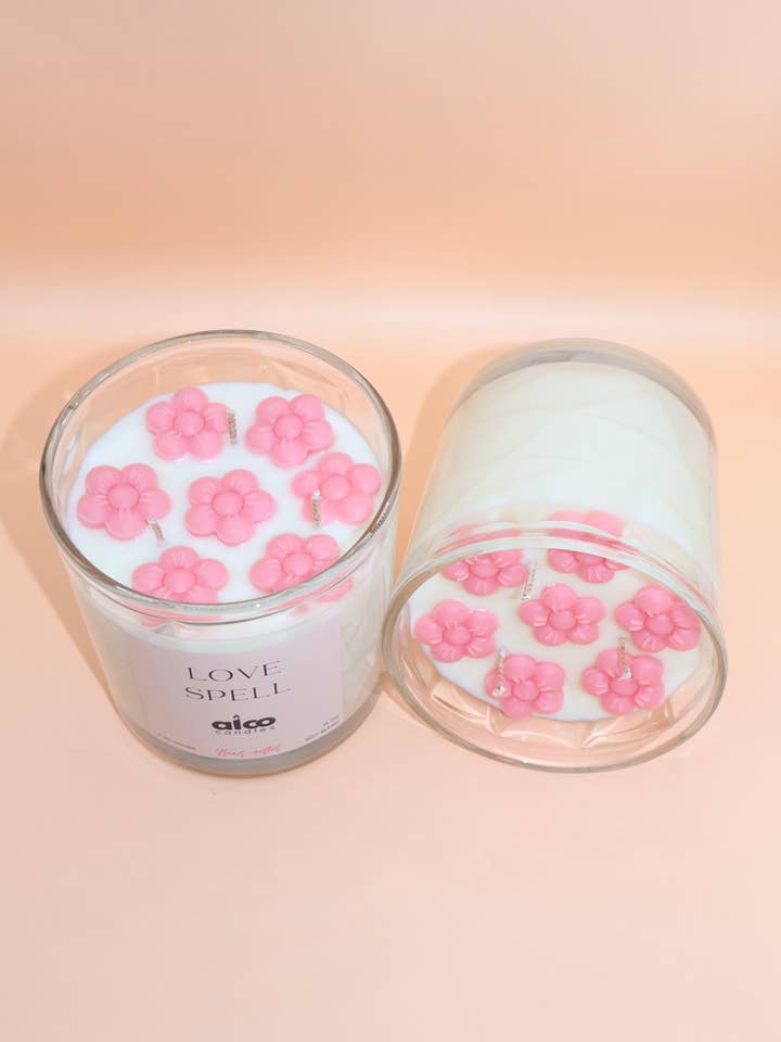 Flower Candle - Love Spell for wholesale by alCo Candles