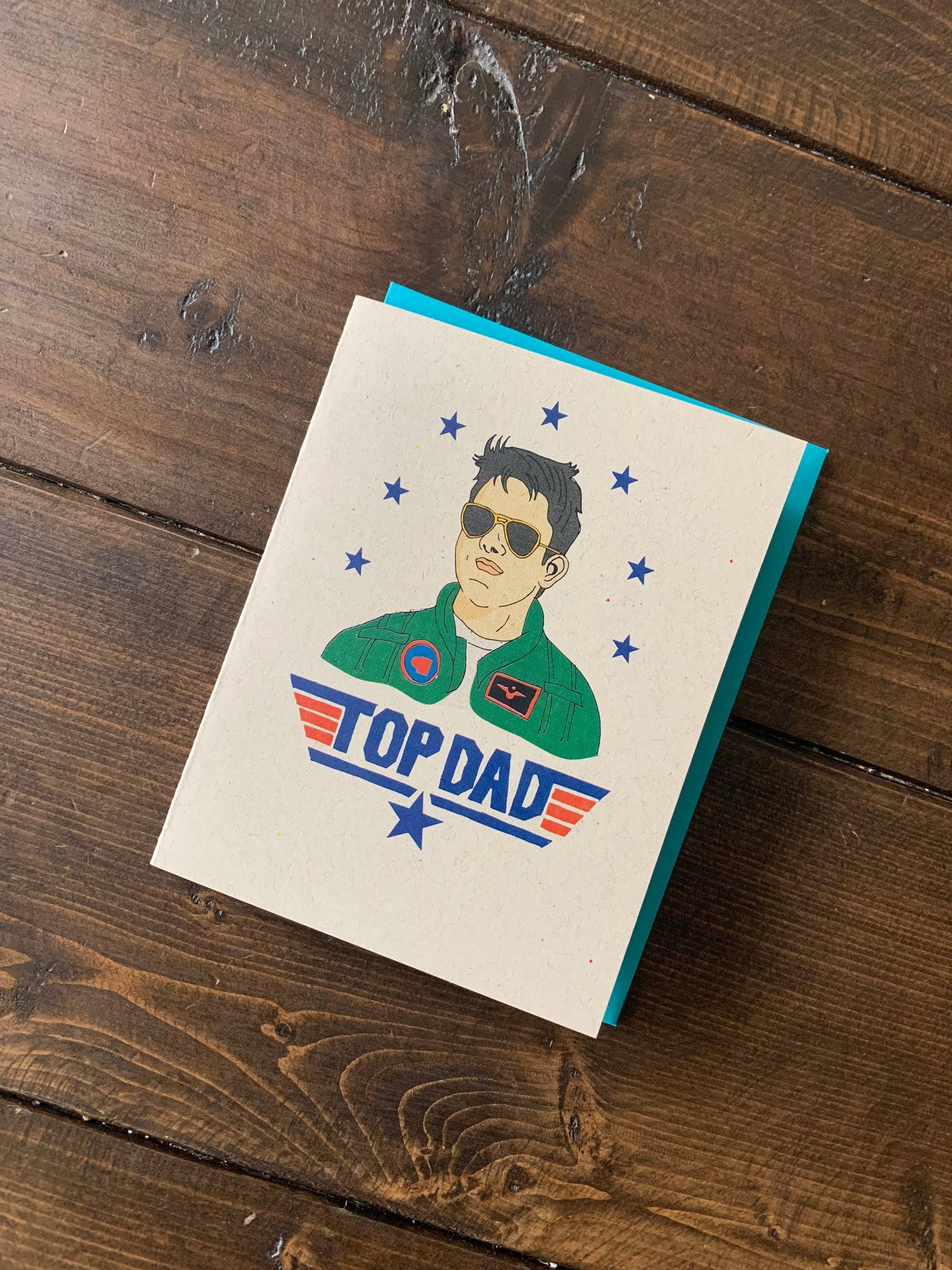 Papermain – Großhandel Vatertagskarten – Top Gun Vatertagskarte - Tom Cruise Maverick Karte, Karte für Vater, Vatertagsgeschenk, Karte für Ihn
