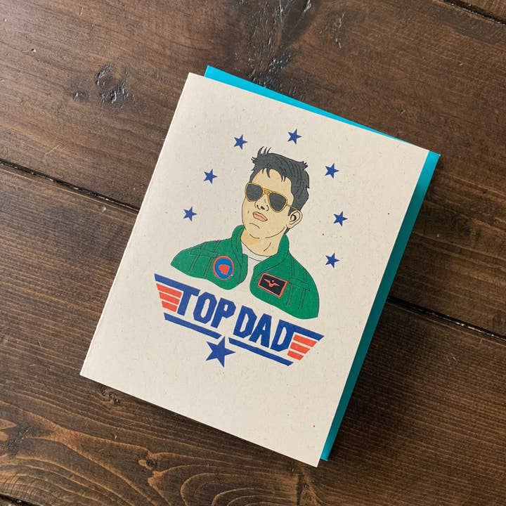 Papermain – Großhandel Vatertagskarten – Top Gun Vatertagskarte - Tom Cruise Maverick Karte, Karte für Vater, Vatertagsgeschenk, Karte für Ihn